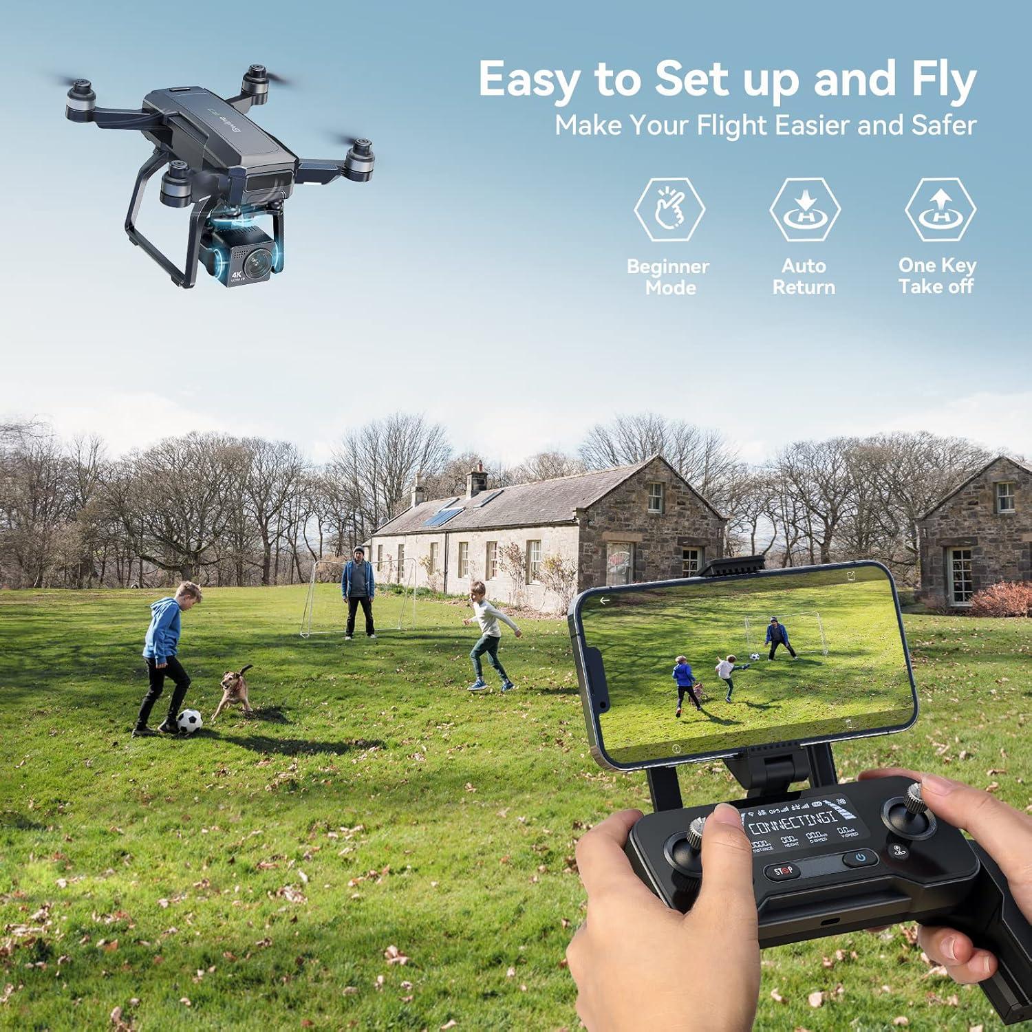 Bwine F7 4K GPS Drone, 3-Axis Gimbal, 75 Min Flight, Night Vision, Auto Return